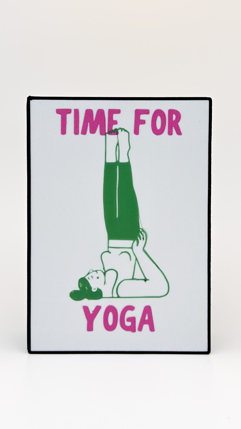 Lightbox iluminado con ilustración Time for Yoga